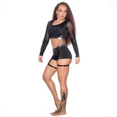 Valencia Eco Suspender Shorts - Black